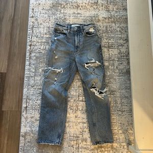 Light wash Abercrombie and fitch jeans.